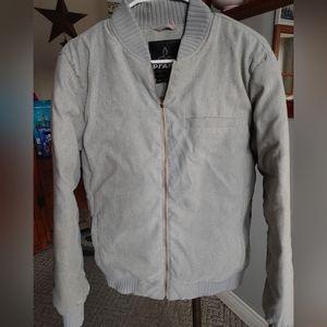 Prana Down Puffer Bomber Jacket SZ.L Gray